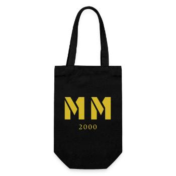 Römische Zahl Geburtsjahr Made in 2000 - Geschenkbeutel für Flaschen - Schwarz - Vorne