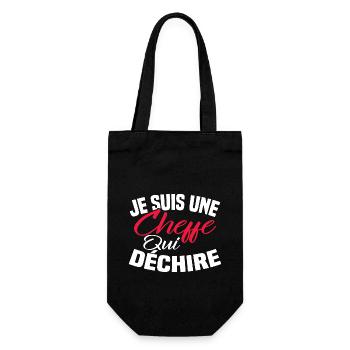 Je suis un cheffe qui déchire - Sac à bouteille - noir - Devant