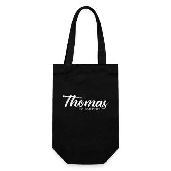 Thomas une légende Cadeau T shirt thomas - Sac à bouteille - noir - Devant