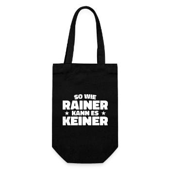 No one can do it like Rainer - Gift Bag for Bottles - black - Front