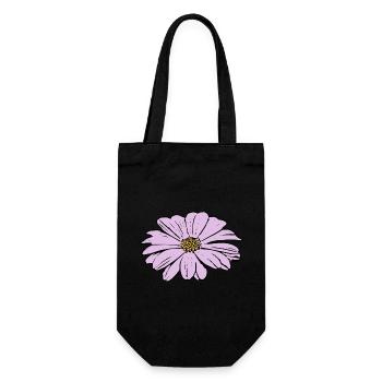 Blume pastell Blume Blumen pastell Blumen flieder - Geschenkbeutel für Flaschen - Schwarz - Vorne
