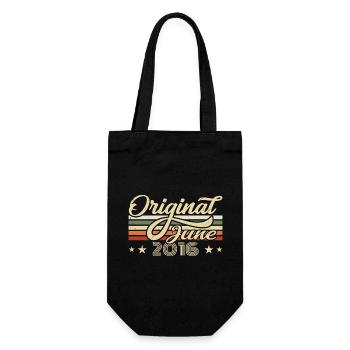 June 2016 | Birthday 2016 Vintage June 2016 - Gift Bag for Bottles - black - Front