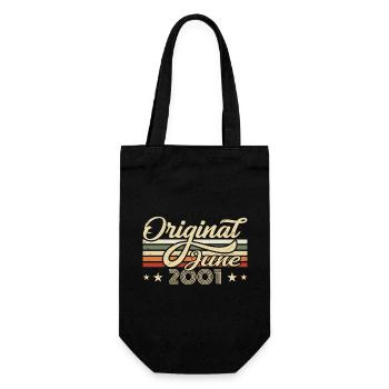 June 2001 | Birthday 2001 Year June 2001 - Gift Bag for Bottles - black - Front