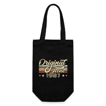 June 1987 | Birthday 1987 Vintage June 1987 - Gift Bag for Bottles - black - Front