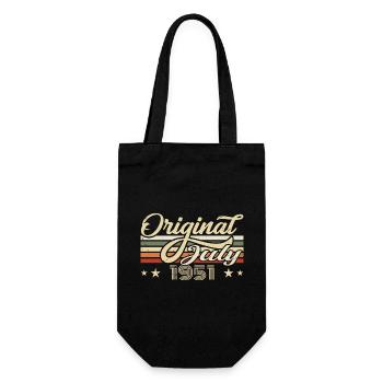Geschenk 1951 Juli Geburtstag Geboren Im Juli 1951 - Geschenkbeutel für Flaschen - Schwarz - Vorne