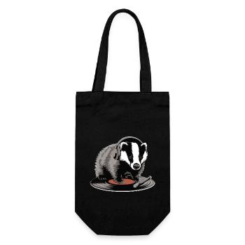 musical badger - Gift Bag for Bottles - black - Front