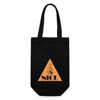 nice - Gift Bag for Bottles - black - Front