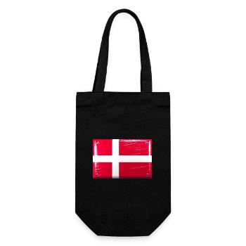 Drapeau du Danemark Drapeau Dannebrog Tin Sign Look - Sac à bouteille - noir - Devant