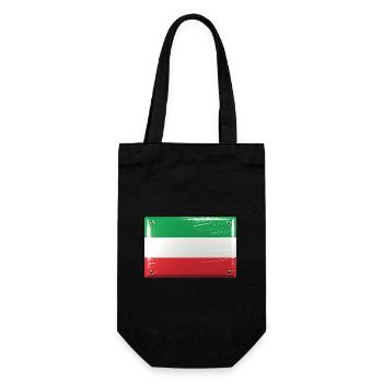 Italy Flag Flag Tin Sign Look - Gift Bag for Bottles - black - Front