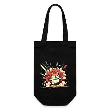 The cat did something wrong again - Gift Bag for Bottles - black - Front