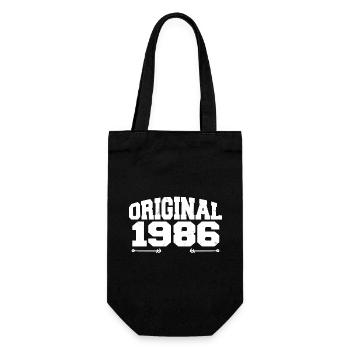 Original 1986 | Birthday present 1986 - Gift Bag for Bottles - black - Front