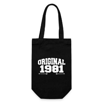 Original 1981 | Geburtstagsgeschenk 1981 - Geschenkbeutel für Flaschen - Schwarz - Vorne