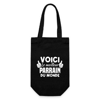 Voici le meilleur parrain du monde - Sac à bouteille - noir - Devant