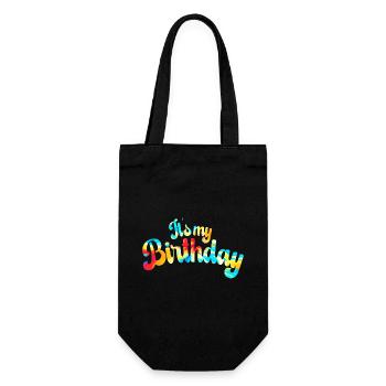 Feiern Geburtstag Frau Tie Dye - Geschenkbeutel für Flaschen - Schwarz - Vorne