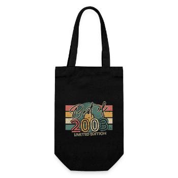 Vintage 20 Jahre Geburtstagsgeschenk, Jahrgang 2003 - Geschenkbeutel für Flaschen - Schwarz - Vorne