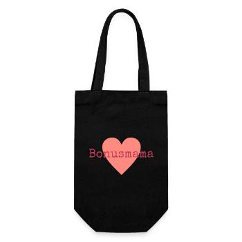Bonusmama - Geschenkbeutel für Flaschen - Schwarz - Vorne