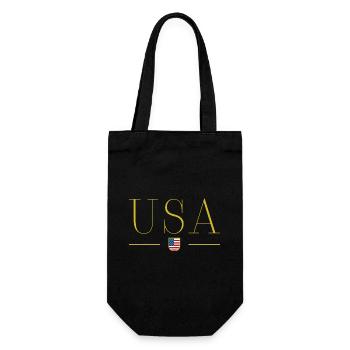 ich liebe USA, Eleganz Stil Design T-Shirt - Geschenkbeutel für Flaschen - Schwarz - Vorne