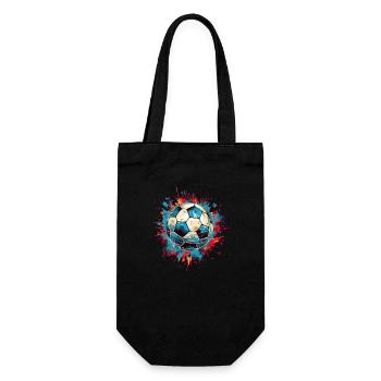 Fußball Ball - Geschenkbeutel für Flaschen - Schwarz - Vorne