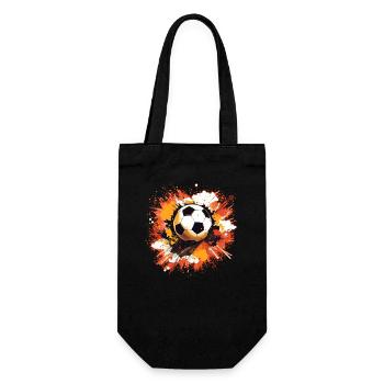 Fußball Ball - Geschenkbeutel für Flaschen - Schwarz - Vorne