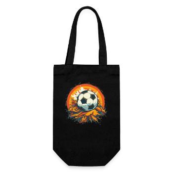 Fußball Ball - Geschenkbeutel für Flaschen - Schwarz - Vorne