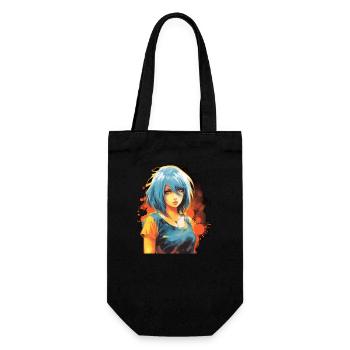 Anime Girl - Gift Bag for Bottles - black - Front