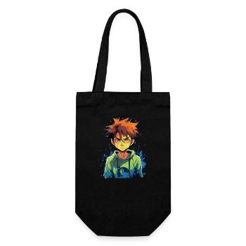 Anime Boy - Gift Bag for Bottles - black - Front