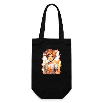Garçon d’anime - Sac à bouteille - noir - Devant