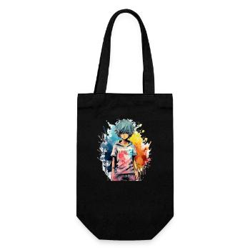 Garçon d’anime - Sac à bouteille - noir - Devant