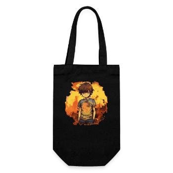 Anime Boy - Gift Bag for Bottles - black - Front