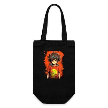 Anime Boy - Gift Bag for Bottles - black - Front