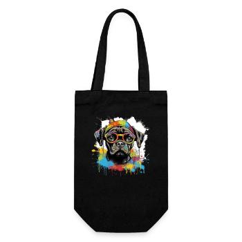 Dog - Gift Bag for Bottles - black - Front