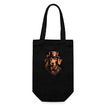 Dog - Gift Bag for Bottles - black - Front