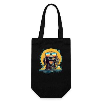 Dog - Gift Bag for Bottles - black - Front