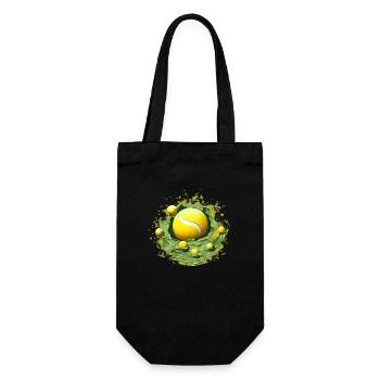 Tennis ball - Geschenkbeutel für Flaschen - Schwarz - Vorne