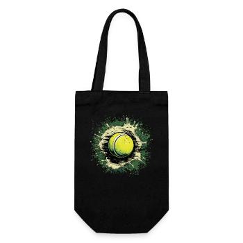 Tennis ball - Gift Bag for Bottles - black - Front