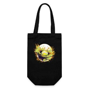 Tennis ball - Gift Bag for Bottles - black - Front