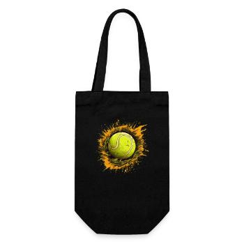 Tennis ball - Gift Bag for Bottles - black - Front