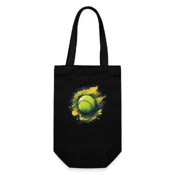 Tennis ball - Gift Bag for Bottles - black - Front