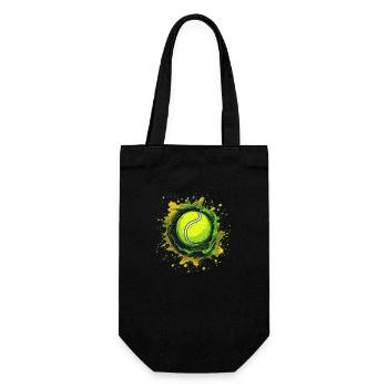 Tennis ball - Gift Bag for Bottles - black - Front