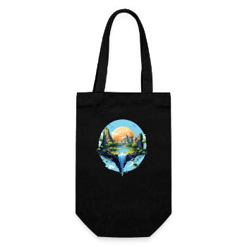 Landscape - Gift Bag for Bottles - black - Front