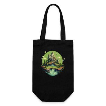 Landscape - Gift Bag for Bottles - black - Front