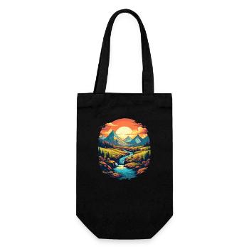 Landscape - Gift Bag for Bottles - black - Front