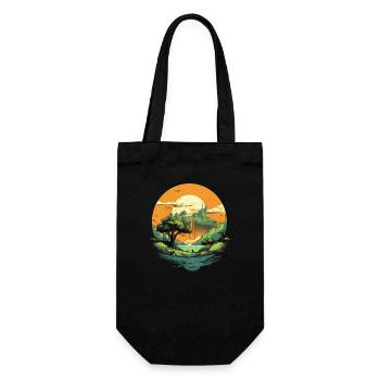 Landscape - Gift Bag for Bottles - black - Front
