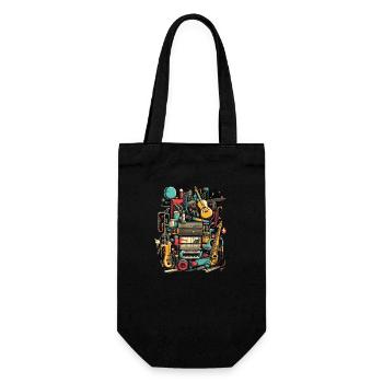 Music Instruments - Gift Bag for Bottles - black - Front