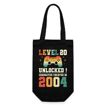 Level 20 Birthday Gamer 20 Years - Gift Bag for Bottles - black - Front