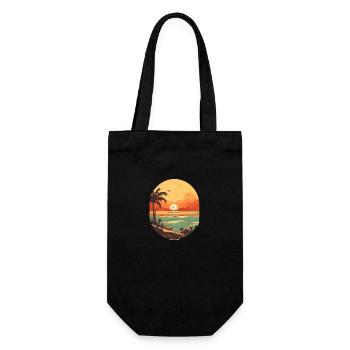 Strand - Geschenkbeutel für Flaschen - Schwarz - Vorne