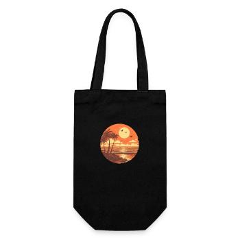 Strand - Geschenkbeutel für Flaschen - Schwarz - Vorne
