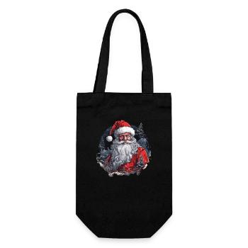 Santa Claus - Gift Bag for Bottles - black - Front