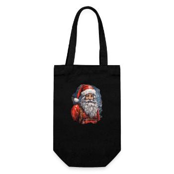 Santa Claus - Gift Bag for Bottles - black - Front