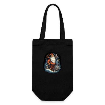 Santa Claus - Gift Bag for Bottles - black - Front